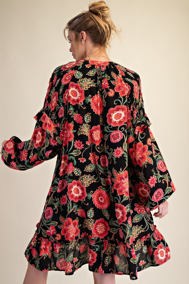 E1 Easel Tomato Flower Dress Regular