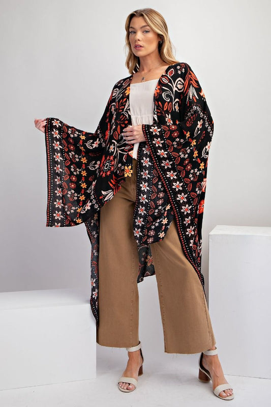 E33 Easel All I Need Flowy Kimono