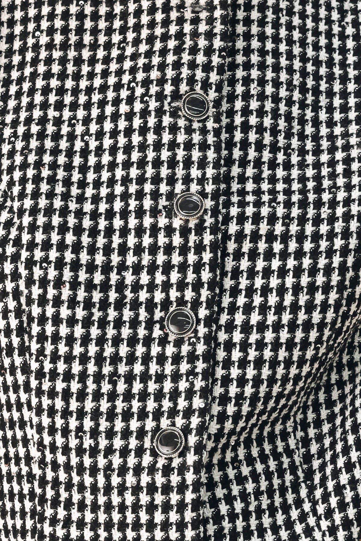 CHECKED IN SPARKLE HOUNDSTOOTH VEST