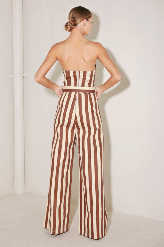 GOLDEN STRIPE ERA WOVEN JUMPSUIT