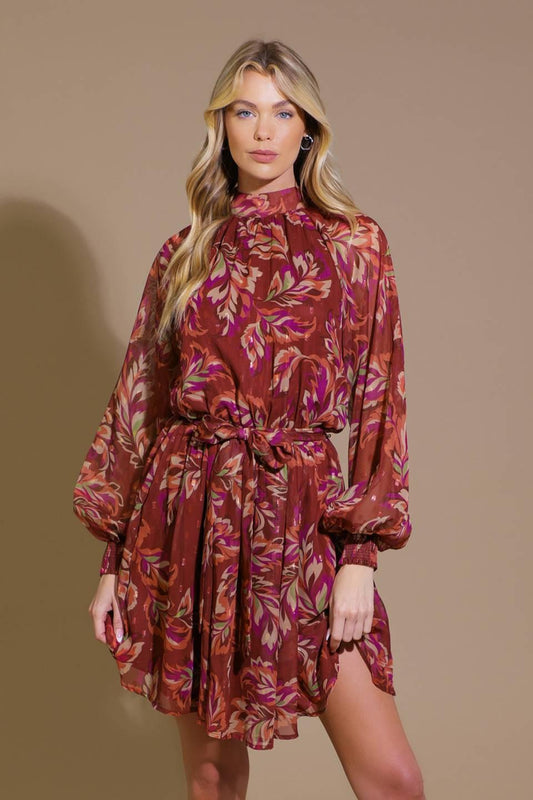 ARTISTIC ESSENCE WOVEN MINI DRESS