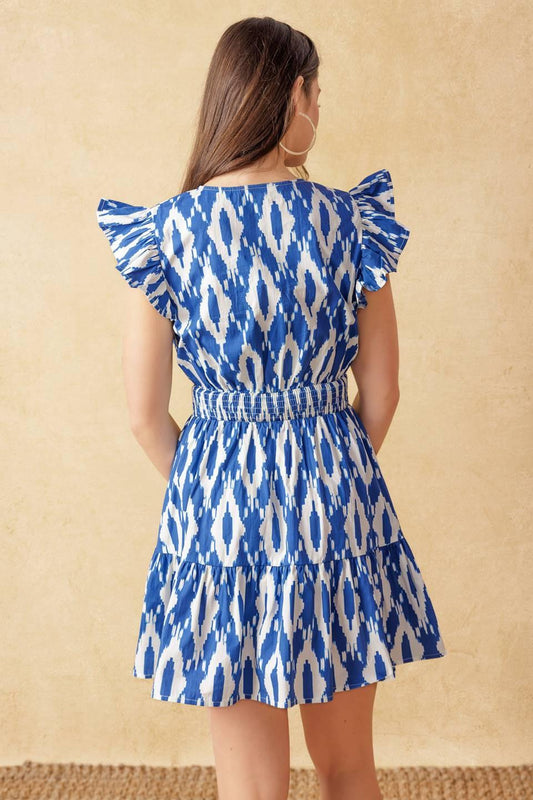 A PERFECT MATCH WOVEN MINI DRESS