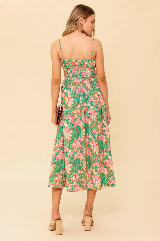 STORYTELLING WOVEN MIDI DRESS