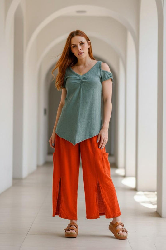 Demi 100% Cotton Gauze Top