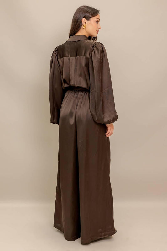 SUGAR BROWNIE WOVEN JUMPSUIT