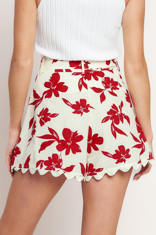 FLORAL KISS WOVEN SHORT