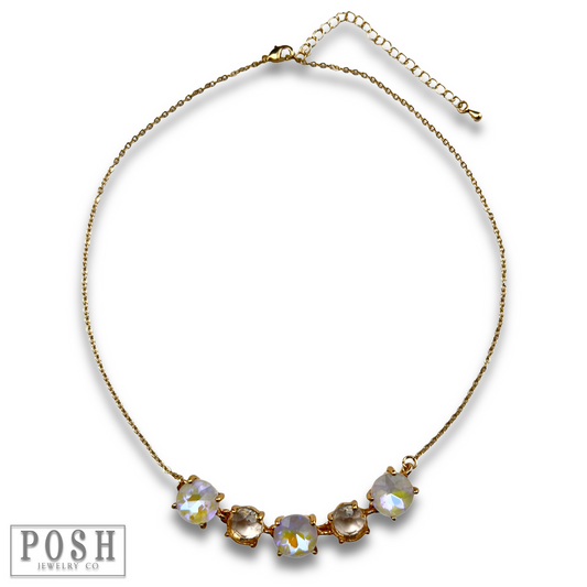 Chain necklace with round stones, last call