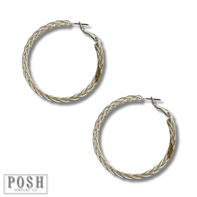 Braided hoop earring - LC