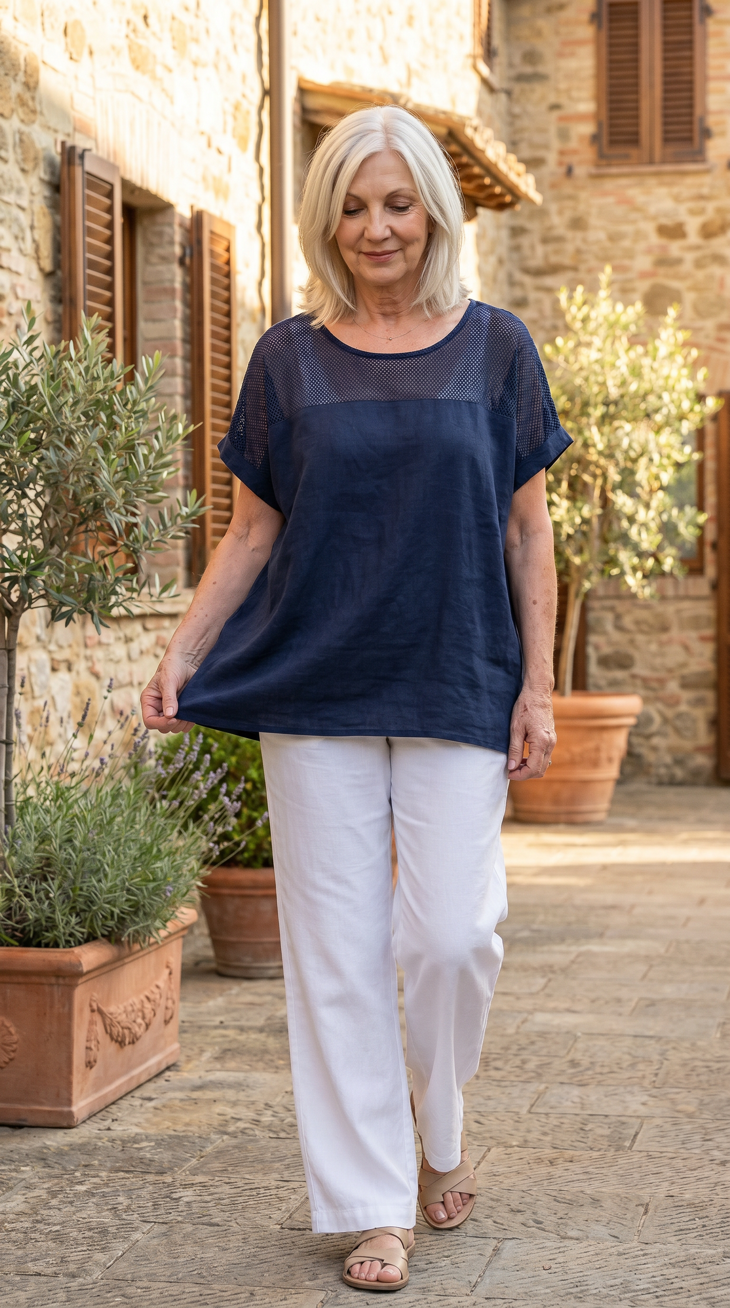 Italian Breeze Linen Blend Top