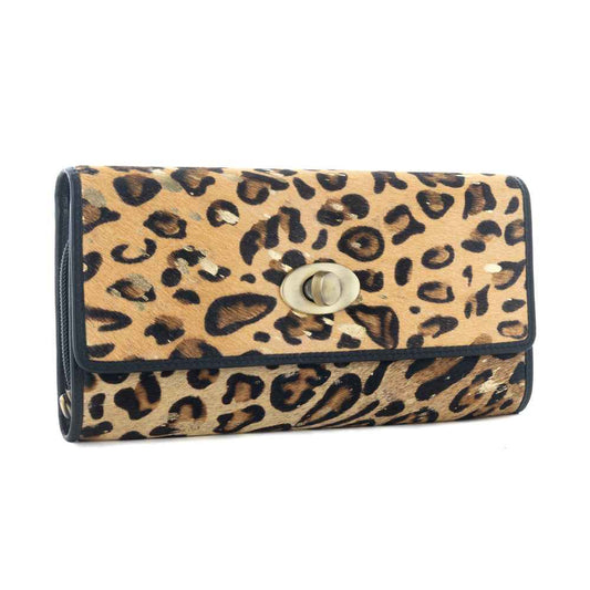 Ornate Leopard Print Wallet