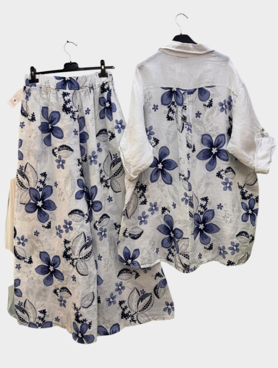 Italian Garden Party Linen Set One Size Fits Medium to 2X