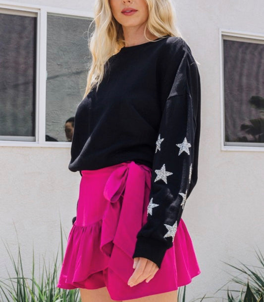 O3 Oddi Hot Pink Ruffle Wrap Skort Plus Size