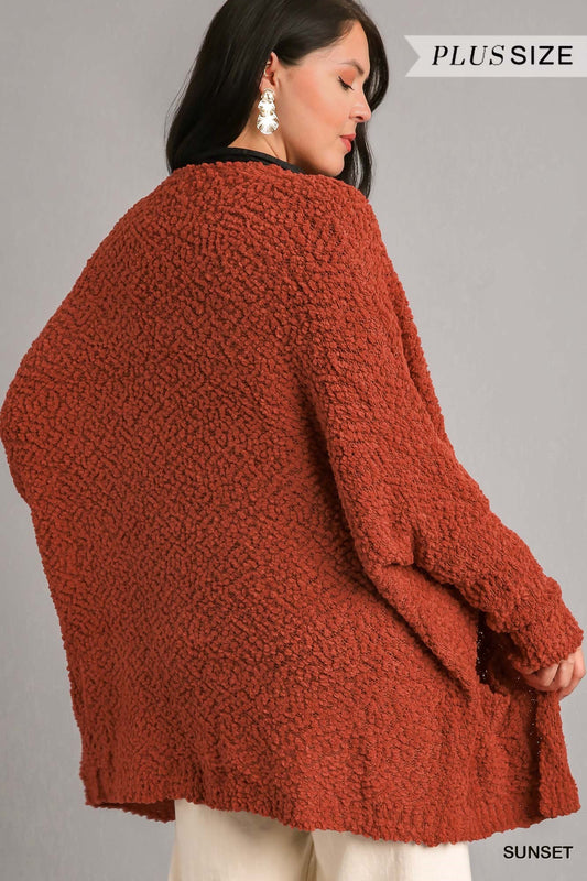 U11 Umgee Sunset Popcorn Cardigan Plus