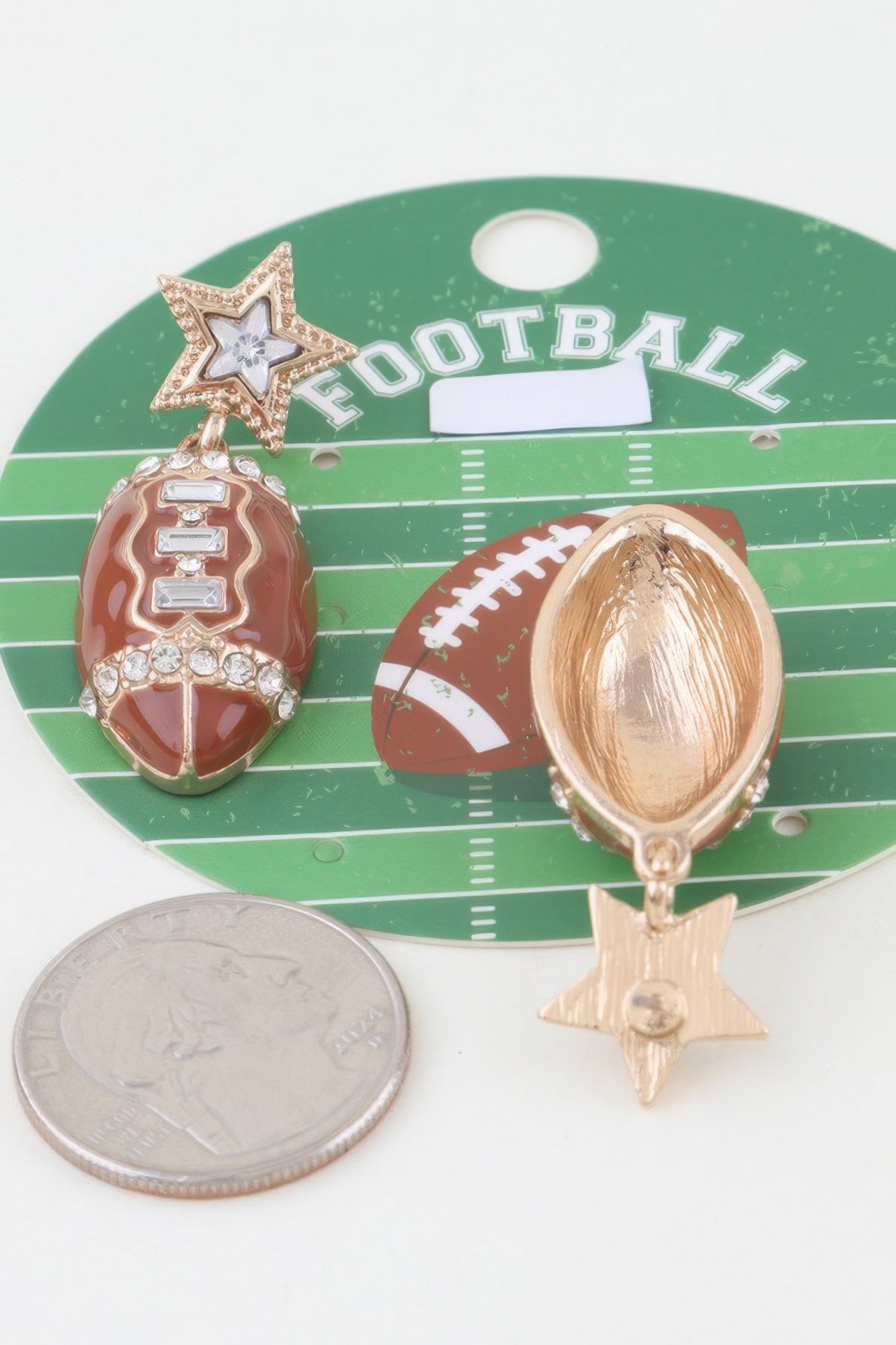 Game Day Glam Football Earrings