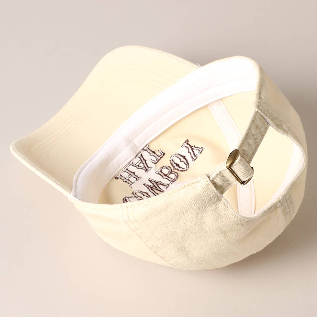 Western Cowboy Hat Embroidered Baseball Cap — Cotton Twill with 6-Panel Design & Curved Brim