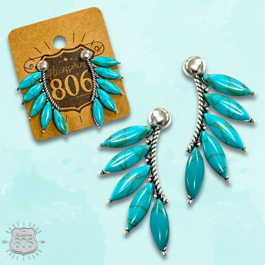 Marquise stone post earring - LC