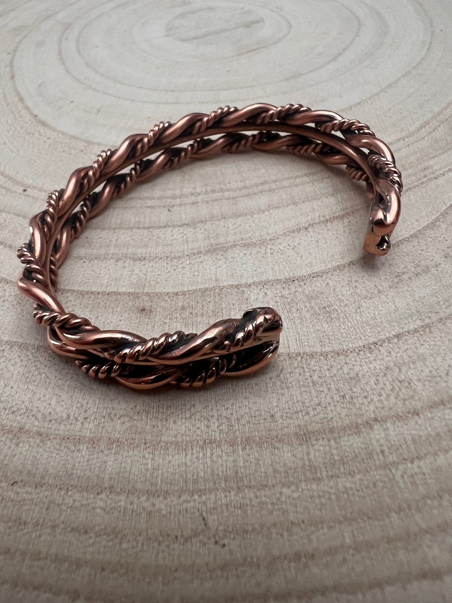 Elaine Tahe Navajo Copper Bracelet — 3/8" Wide Petite (Fits 5 7/8" Wrist)