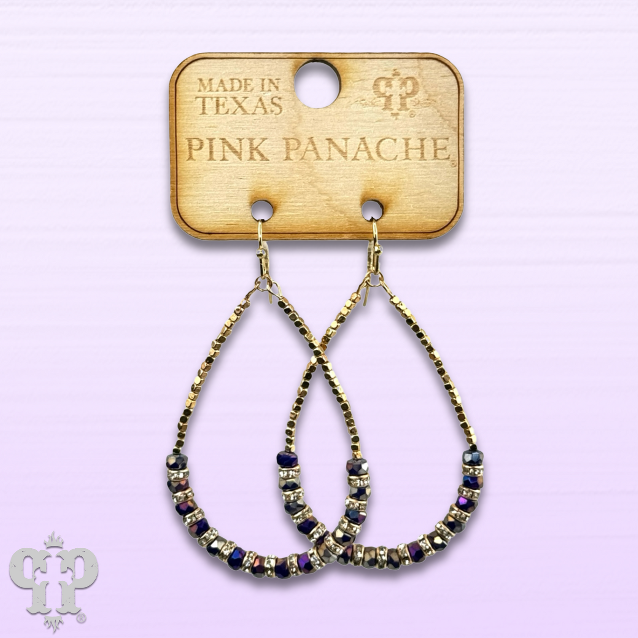 Faceted crystal bead teardrop earring, last call