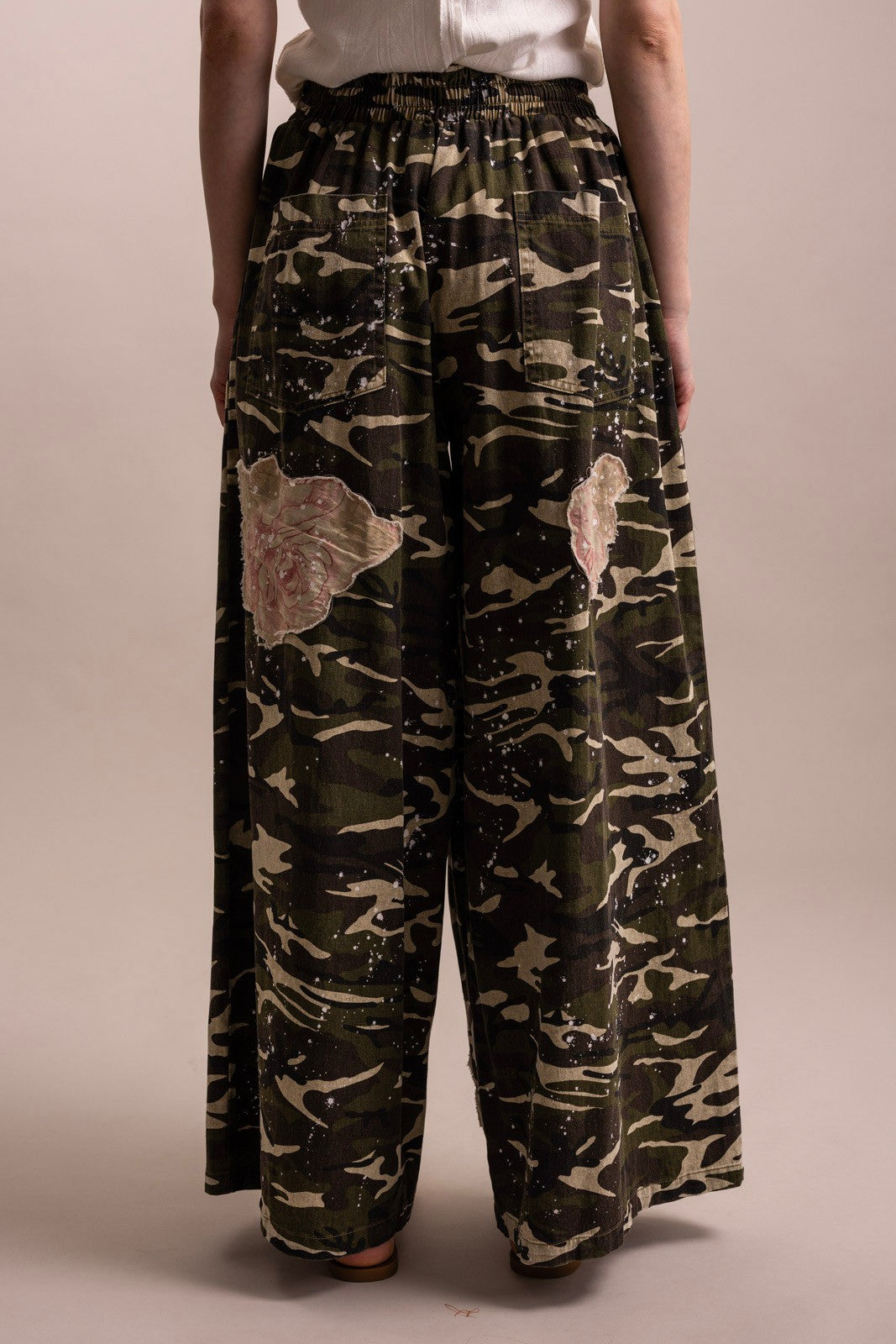 Camo & Roses BlueVelvet 100% Cotton Wide Leg Pants