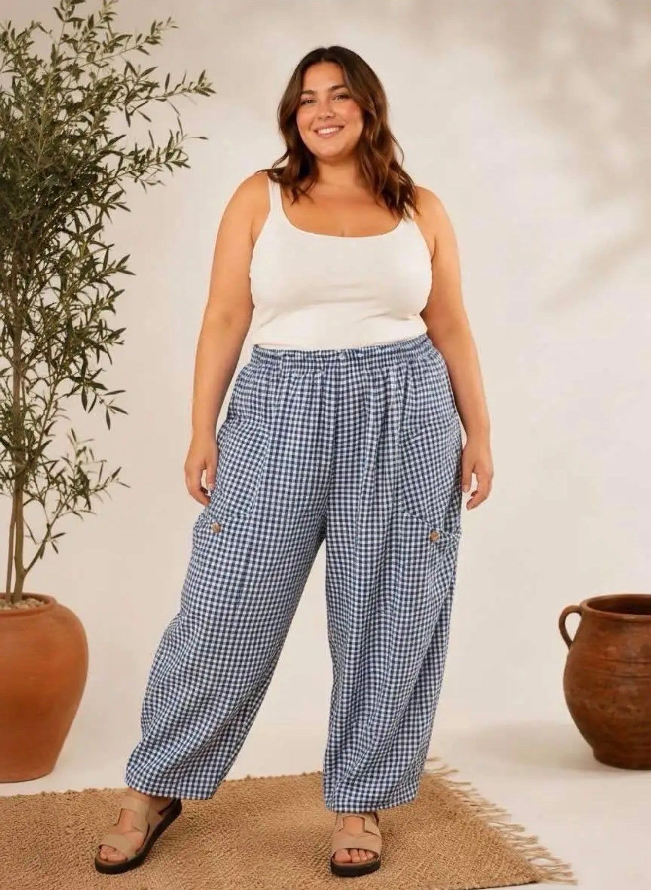 Italian Weekend Gingham Pants