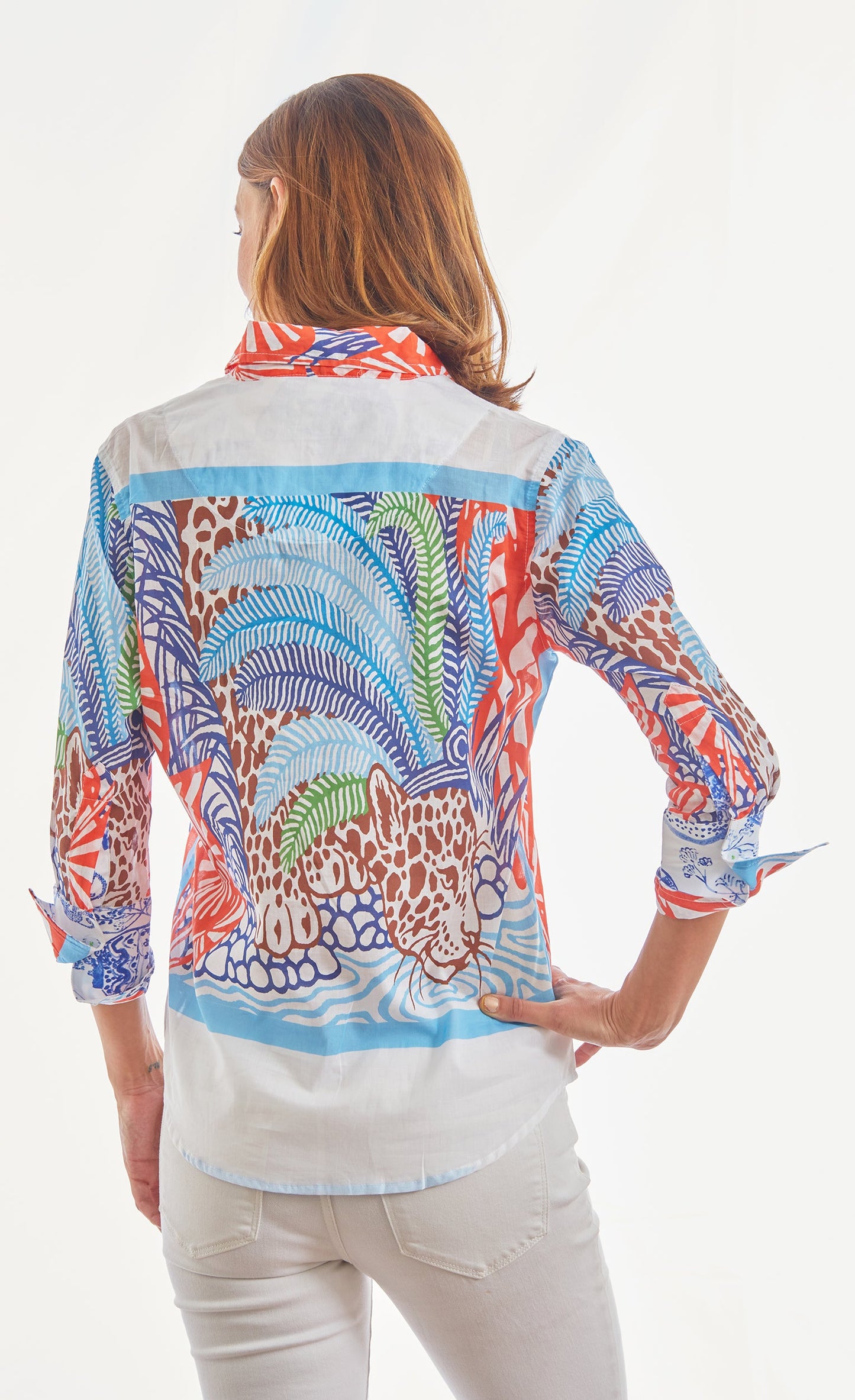 3/4 Sleeve Rome Shirt Hidden Cheetah