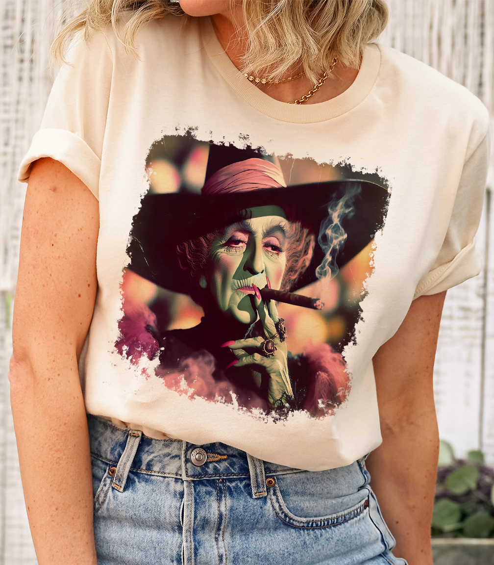 Witch, Please Graphic Tee Blinged with Cigar