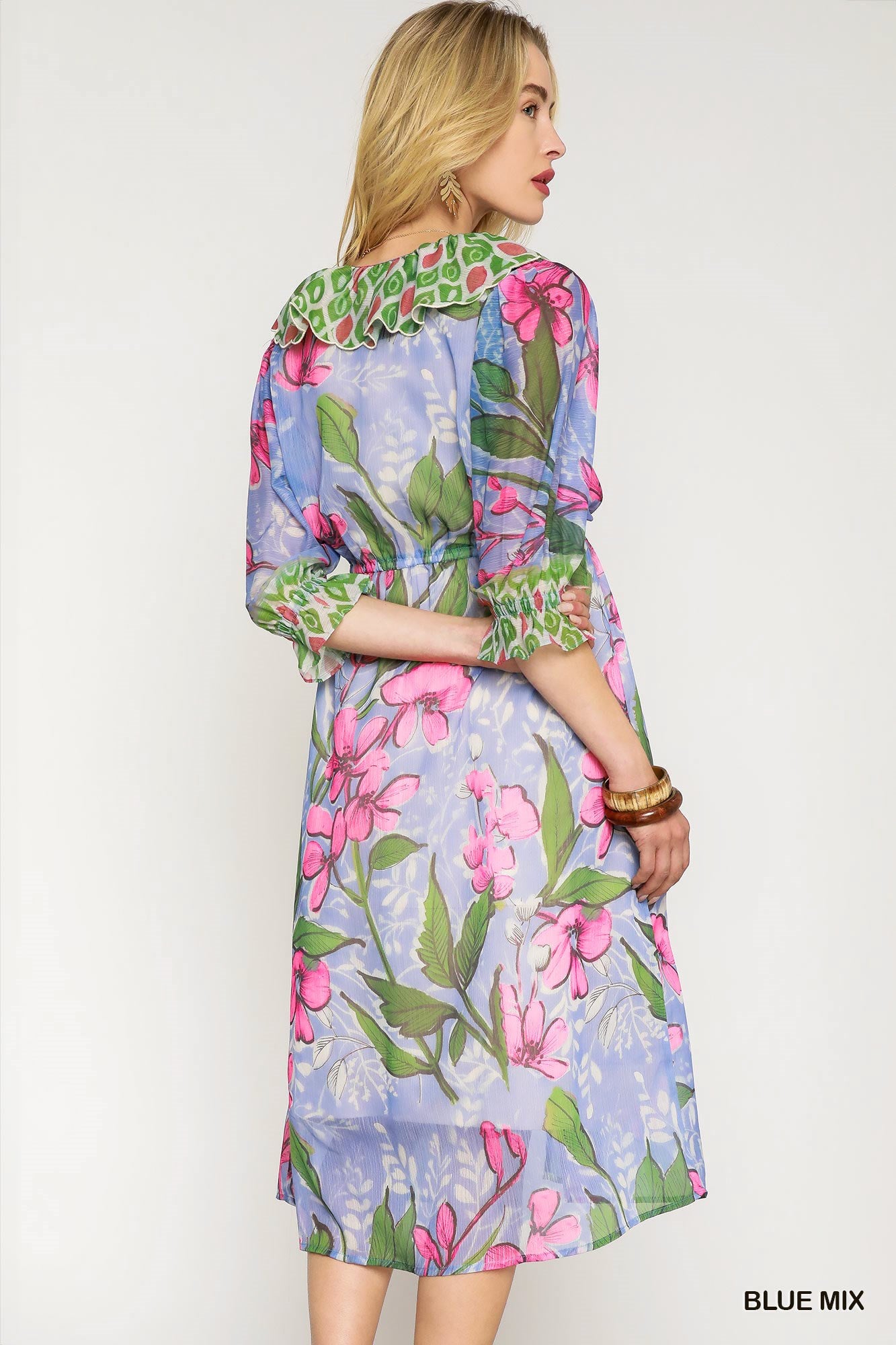 U18 Umgee Sheer Tropical Floral Kimono