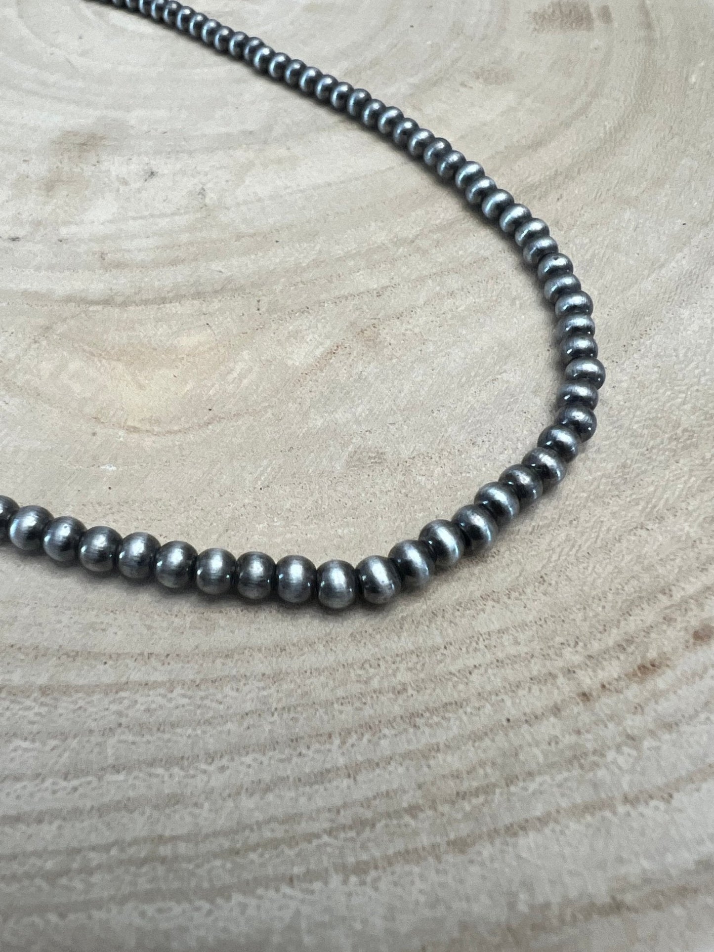 4mm Faux Pearl Western Necklace — 16 Inch with Extender
