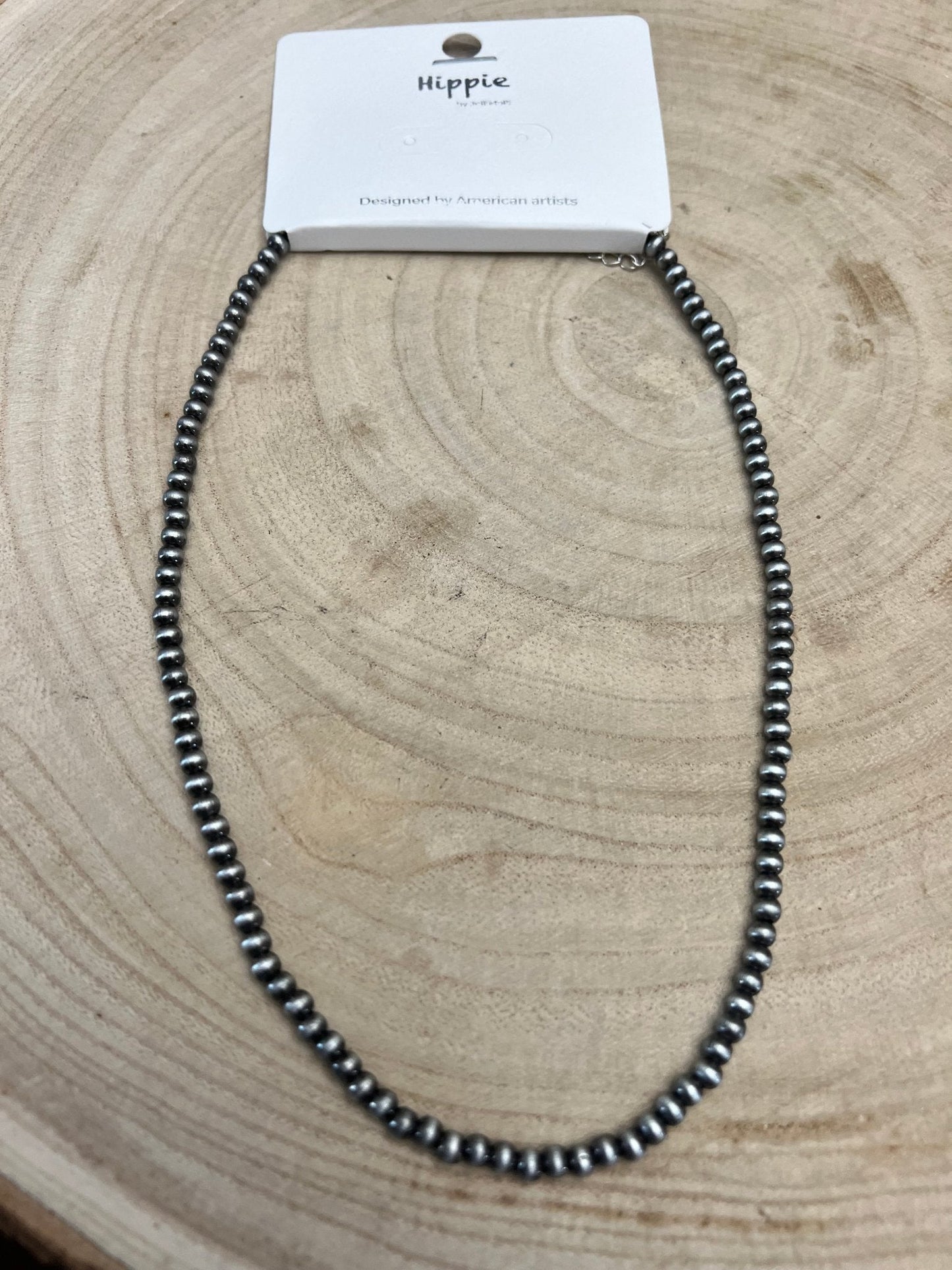 4mm Faux Pearl Western Necklace — 16 Inch with Extender