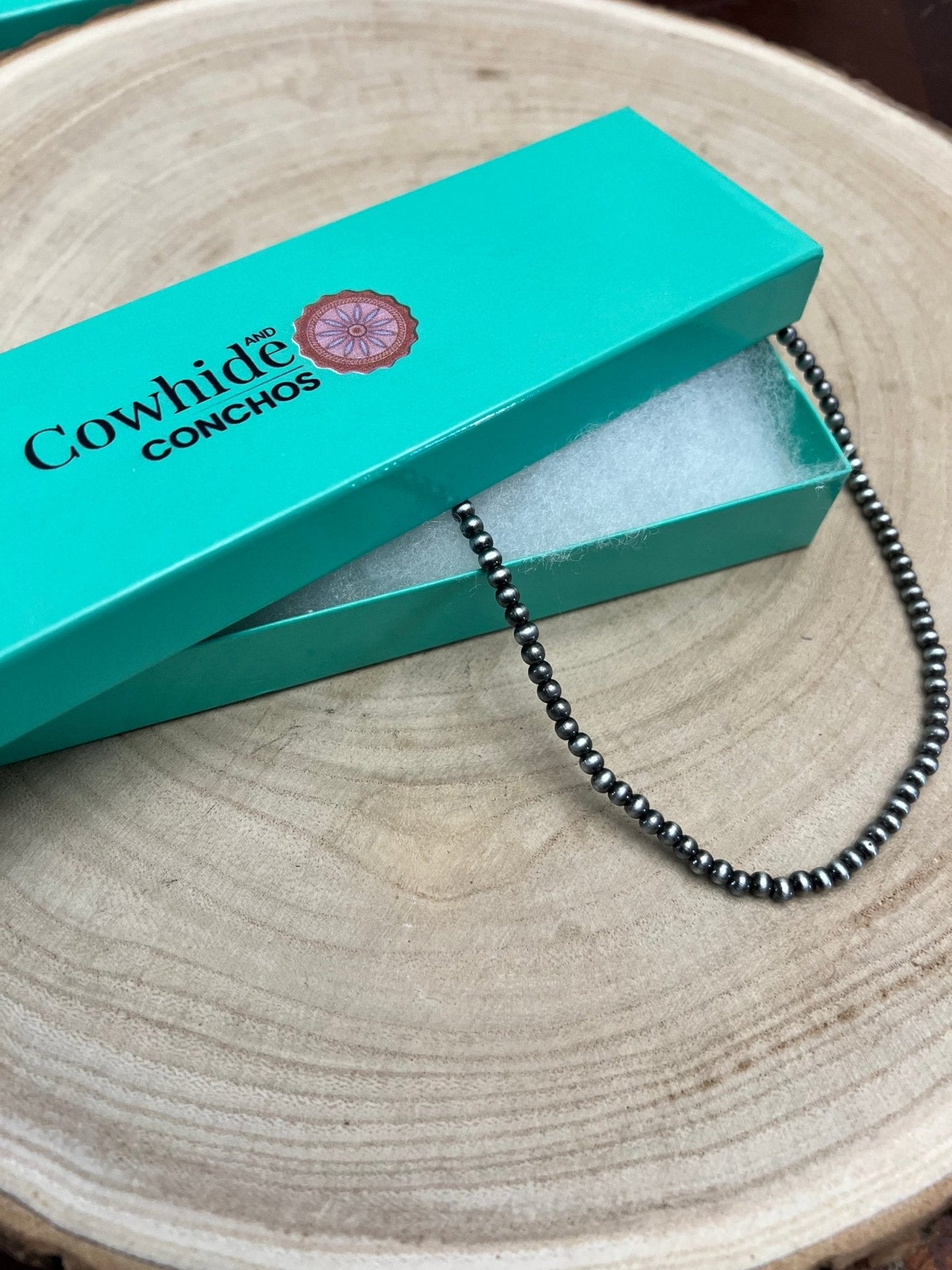 4mm Faux Pearl Western Necklace — 16 Inch with Extender