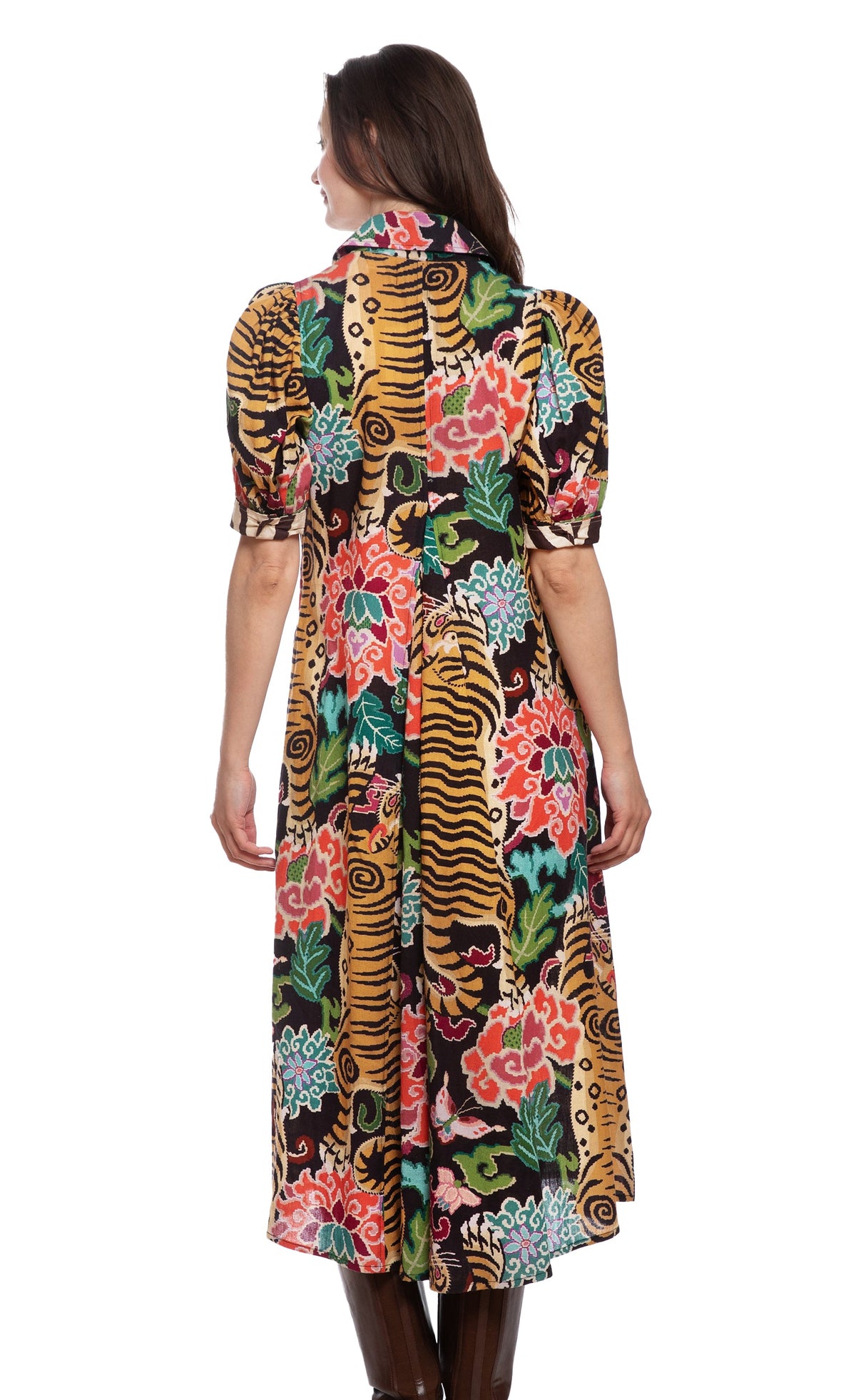 Montauk Dress Tiger Rug Print