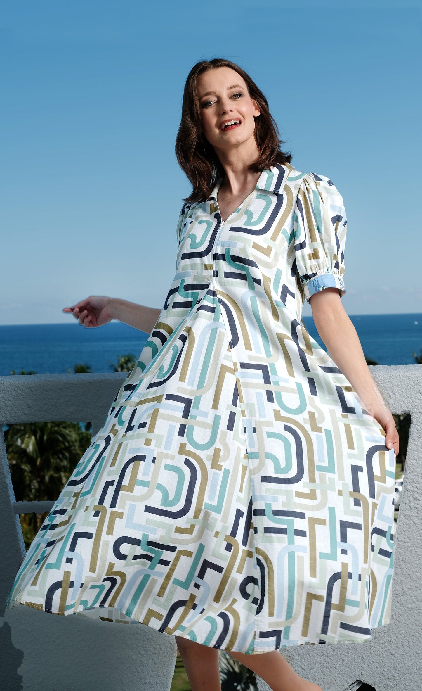 Montauk Dress Abstract Print