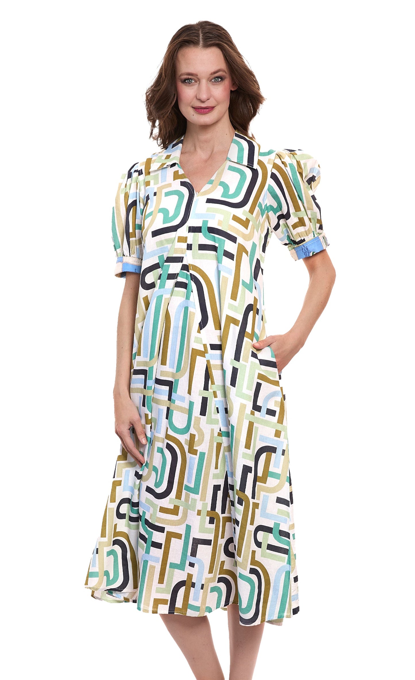 Montauk Dress Abstract Print