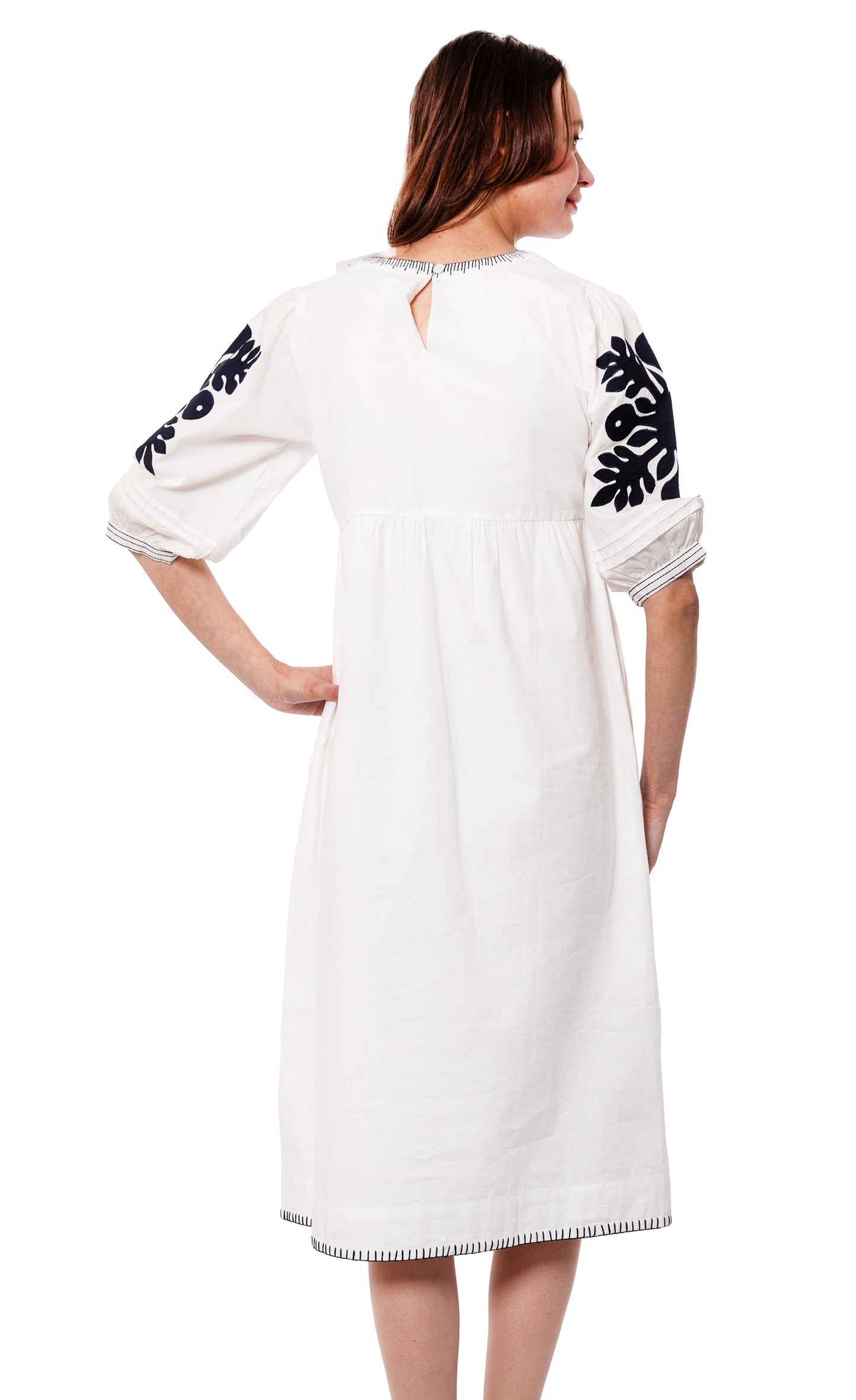 Black and White Applique Dress
