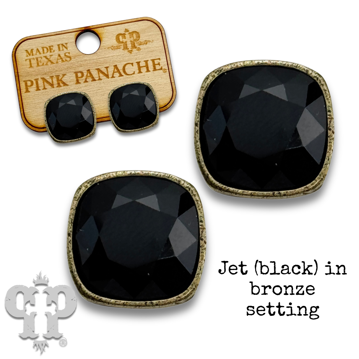 The Posh Cushion-Cut Signature Austrian Crystal Stud Earrings, 12mm
