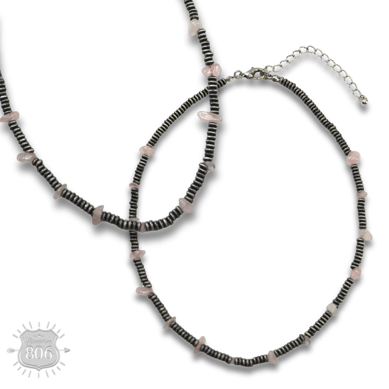 Saucer bead and stone necklace - LC