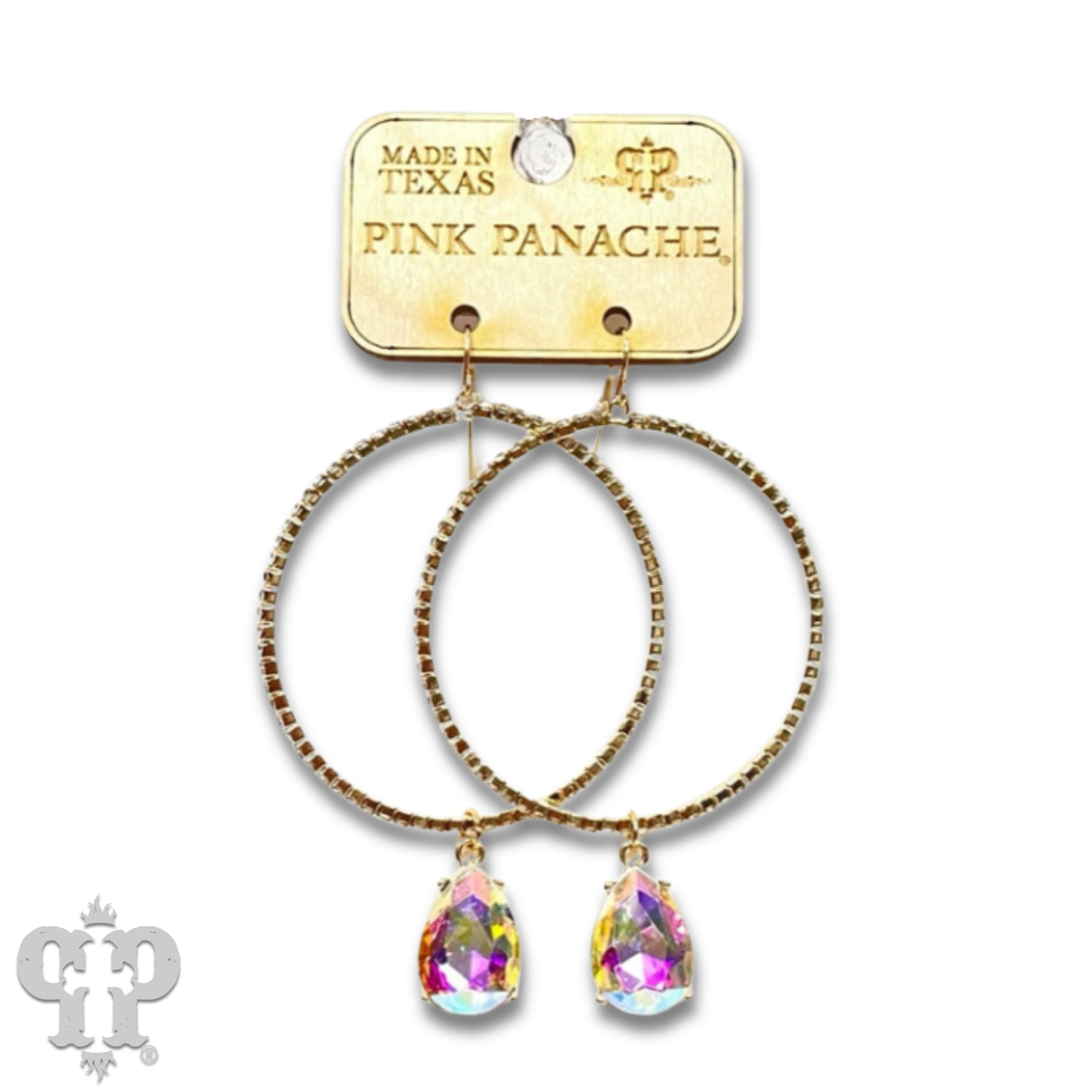 Pink Panache Brands - The Aurora Hoop & Teardrop Dangle Earrings
