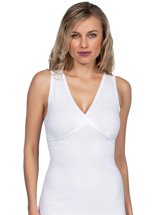 MaRe Luxury Italian Lingerie 100% Mako Cotton Women' Top M-XXXL Made in Italy