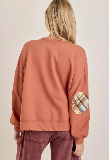 J Her Rust Pumpkin Patch Top Plus Size