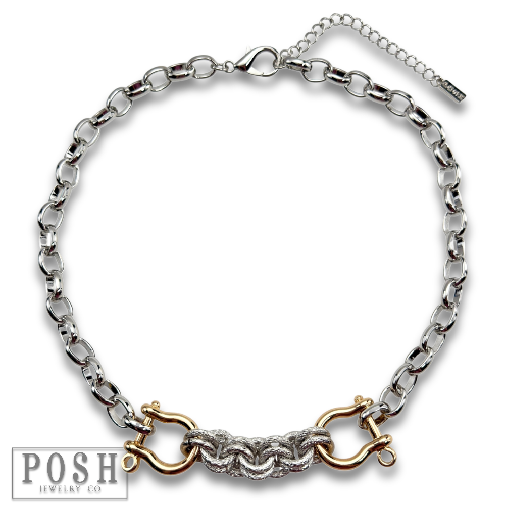 Equestrian chunky charm necklace