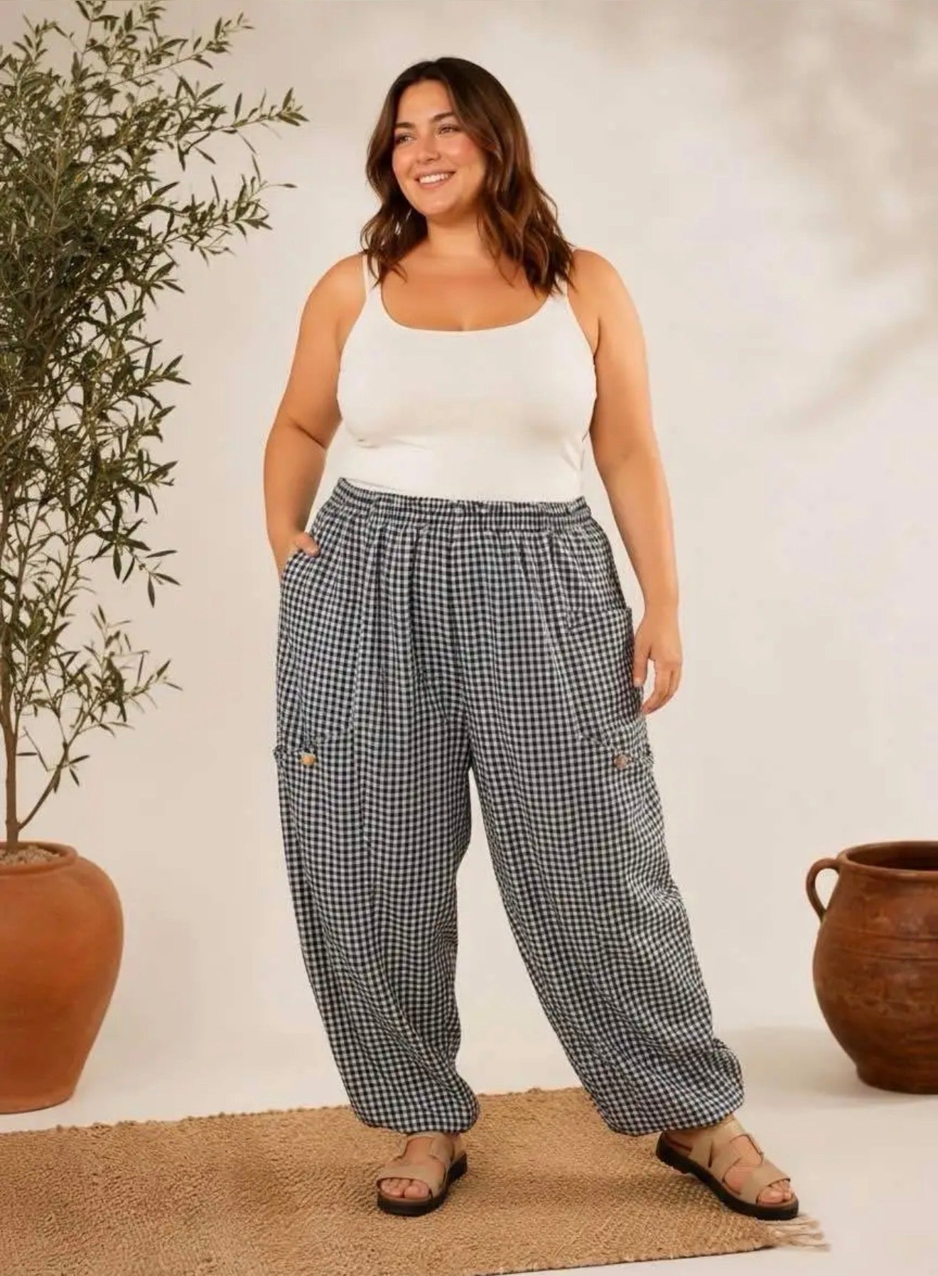 Italian Weekend Gingham Pants