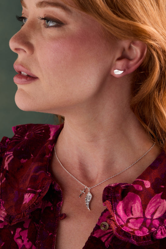 Faith Wing Stud Earrings