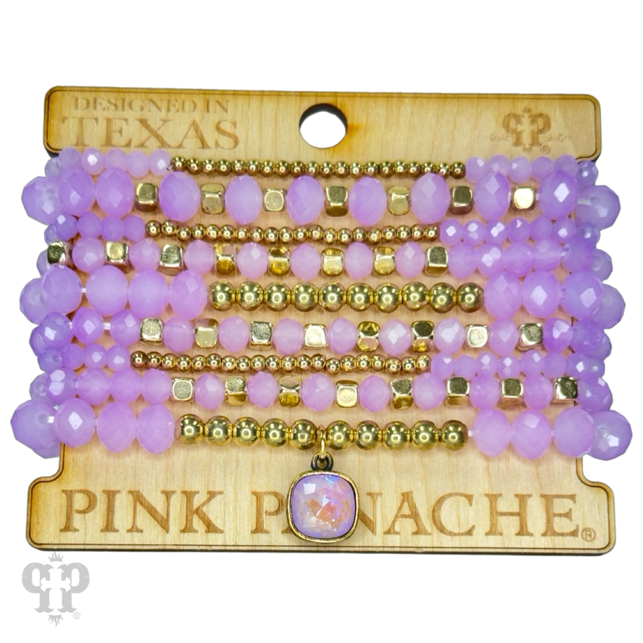 Beaded bracelet stack set, Austrian crystal - LC
