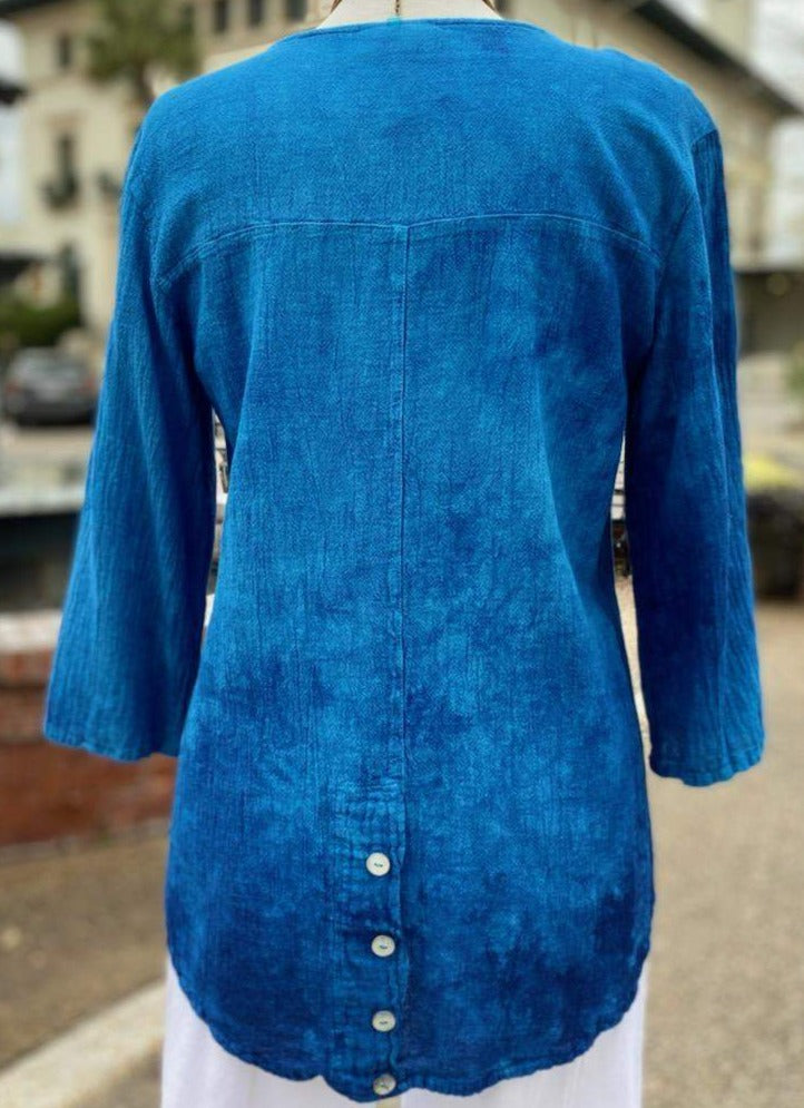 Leah Tuxedo Top with New Colors! 100% Cotton Gauze