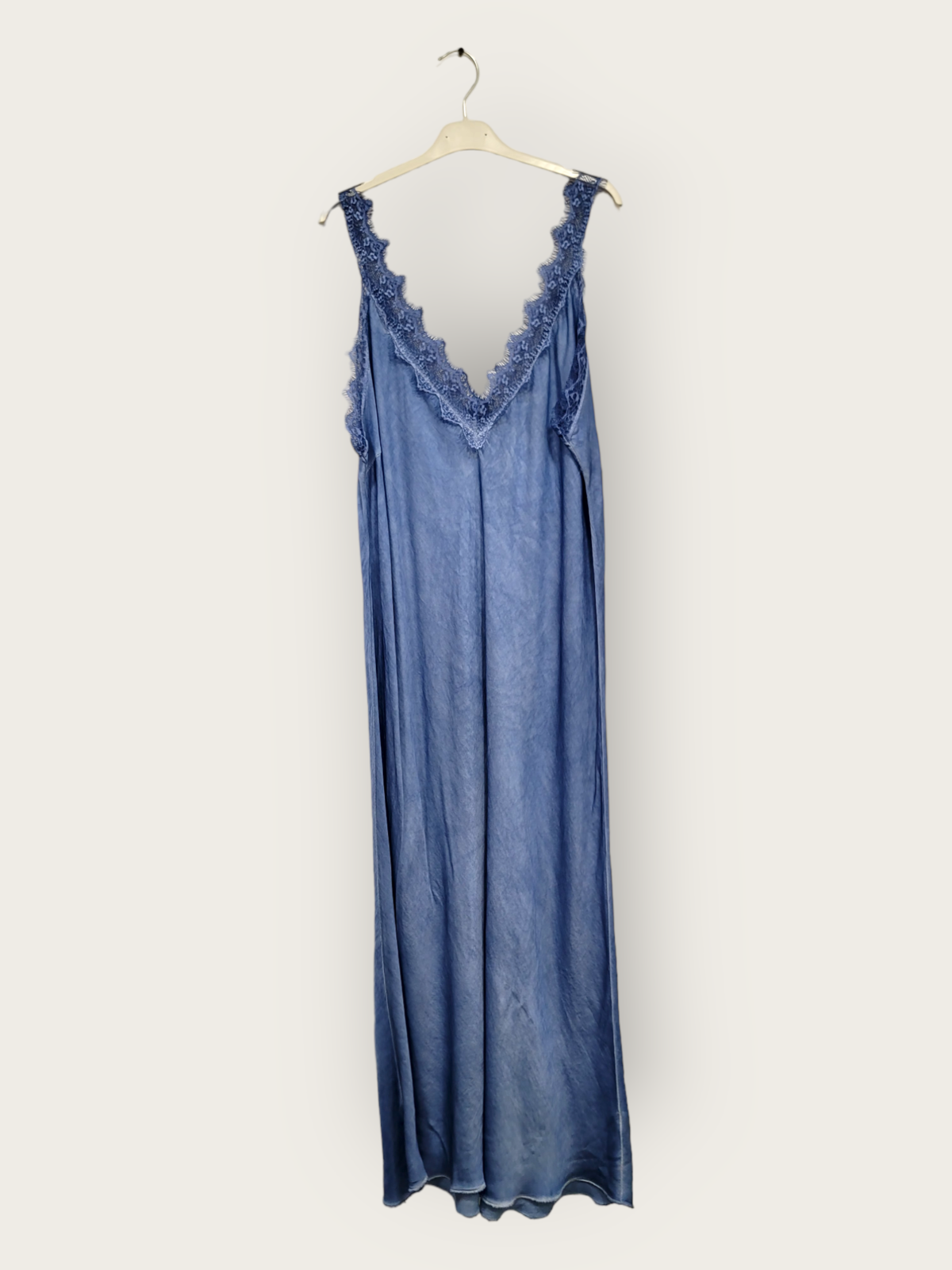 CM1 Italian Midi Slip Dress with Lace Trim Plus