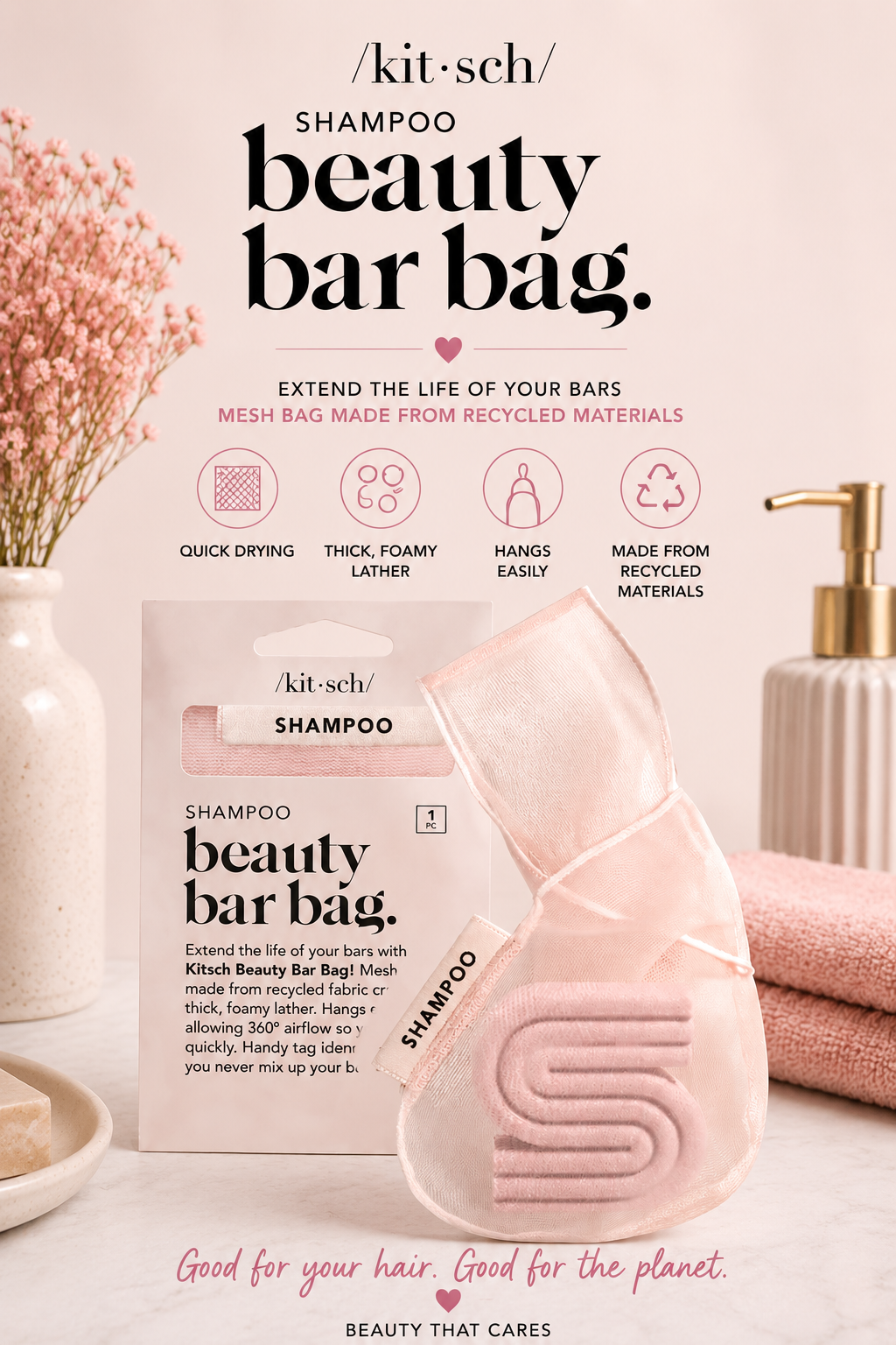 Shampoo & Conditioner Beauty Bar Bags | Kitsch
