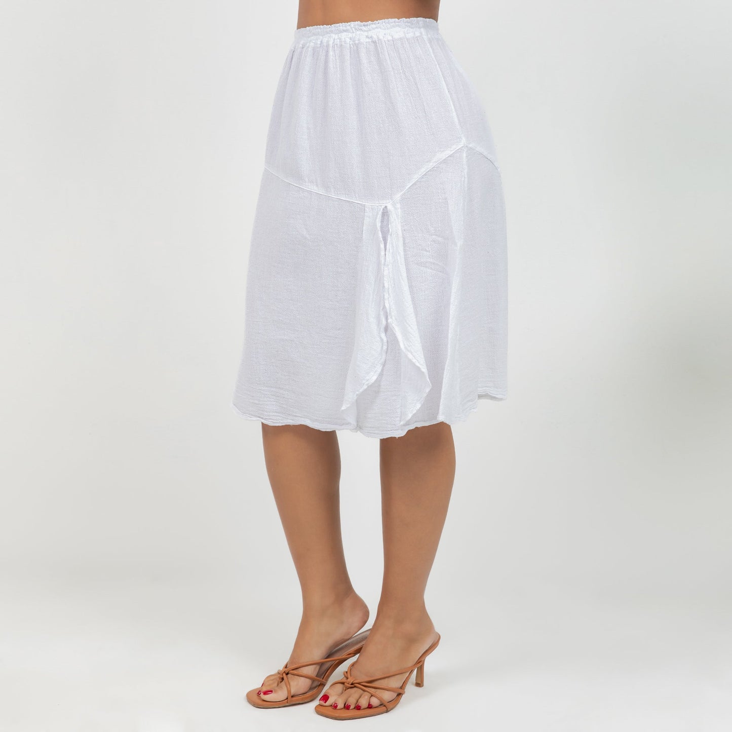 New Hannah - Lovely Knee Length Skirt 100% Cotton Gauze