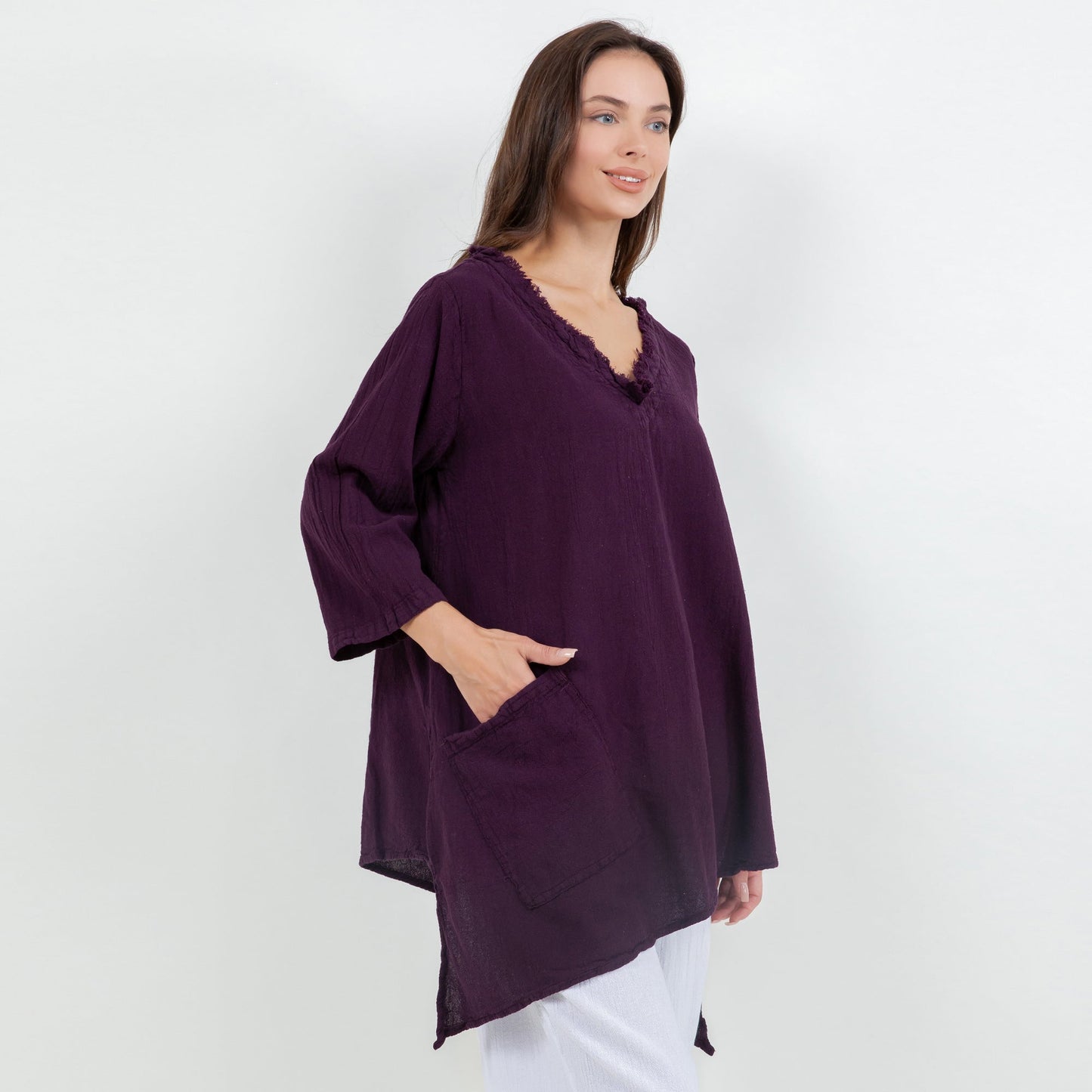 Zoe Top - Looser Fitting Comfort 100% Cotton Gauze