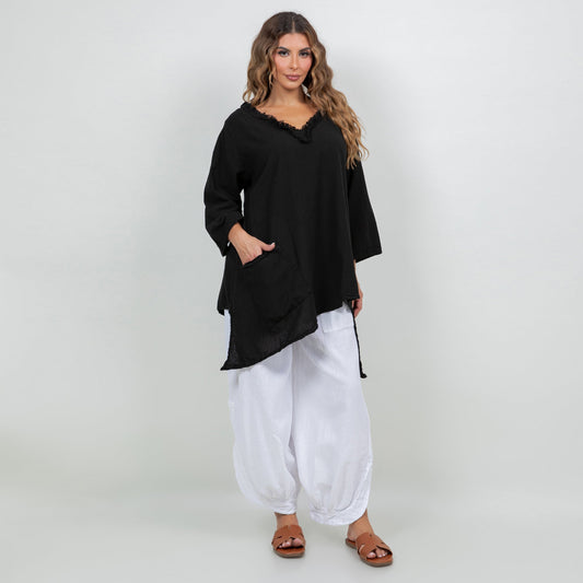 Zoe Top - Looser Fitting Comfort 100% Cotton Gauze