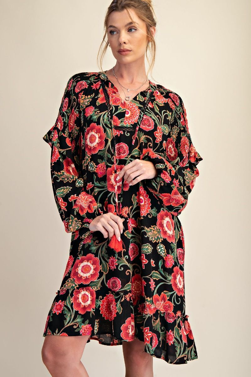 E1 Easel Tomato Flower Dress Regular
